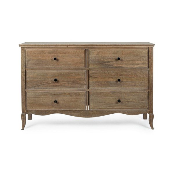 Sötét natúr színű mangófa komód 125x80x42 cm Domitille – Bizzotto