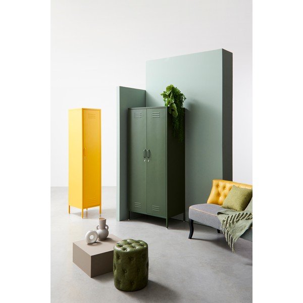 Világos rózsaszín fém zárható szekrény 80x185x50 cm Cambridge – Yes Everyday-image-1