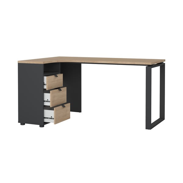 Íróasztal tölgyfa dekoros asztallappal 100x150 cm Sign – Tvilum-image-4