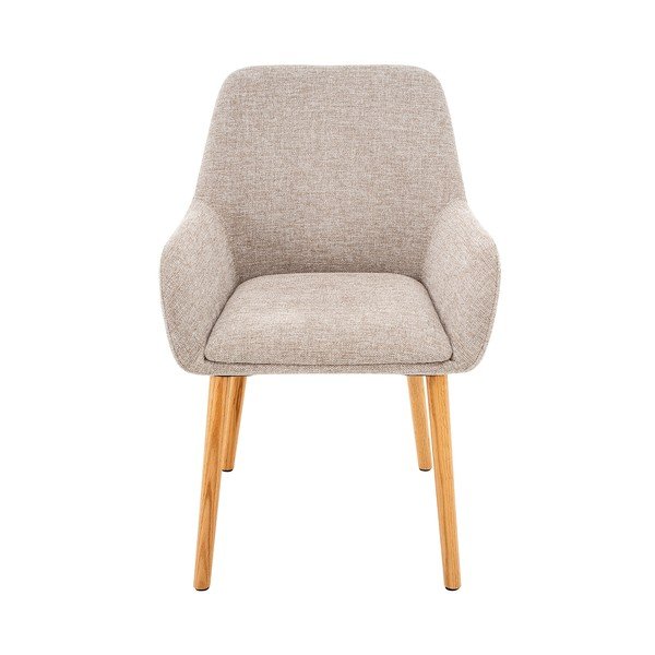 Bézs textil karfás étkezőszék szett 2 db-os Carlton – Støraa-image-4
