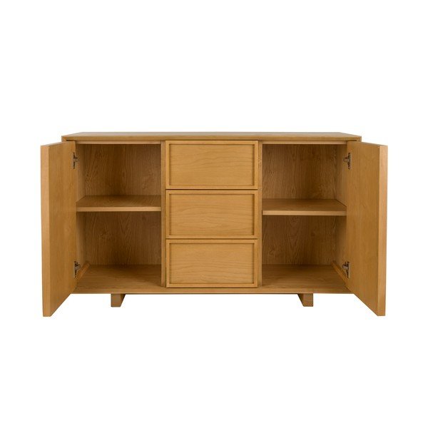 Natúr színű kőrisfa komód 120x70x45 cm Raster – Zuiver-image-3