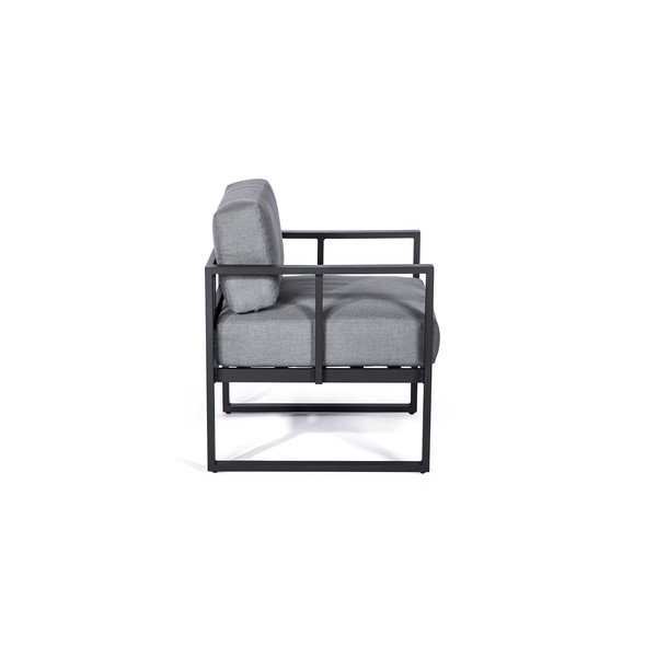 Bellisima grafitszürke kerti székek és fekete Loris asztal, ø 35 cm - Bonami Selection-image-2