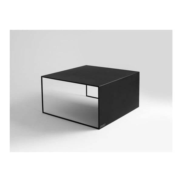 2Wall fekete dohányzóasztal, 80 x 80 cm - Custom Form