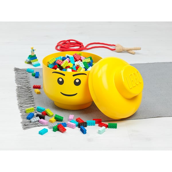 Silly sárga fejformájú tárolódoboz, ⌀ 16,3 cm - LEGO®-image-1