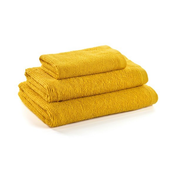 Miekki sárga pamut fürdőlepedő, 95 x 150 cm - Kave Home-image-2