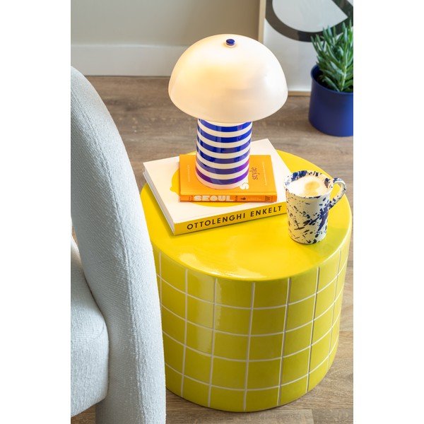 Kerámia kerek tárolóasztal ø 42 cm Retro Tiles – Leitmotiv-image-1