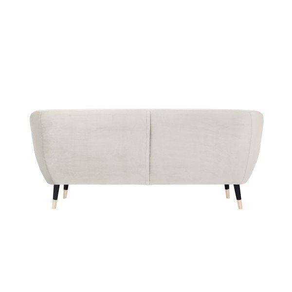 Benito krémszínű kanapé fekete lábakkal, 188 cm - Mazzini Sofas-image-4