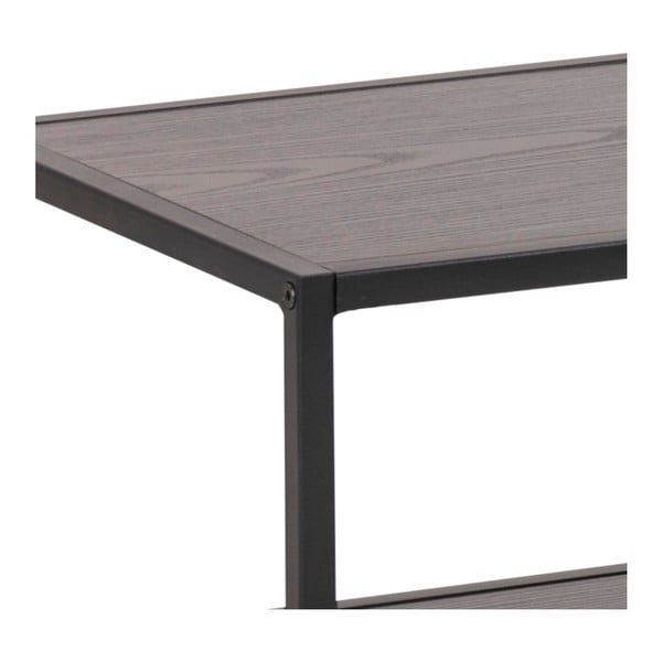 Seaford fekete TV-állvány kőrisfa dekorral, 120 x 46 cm - Actona-image-4