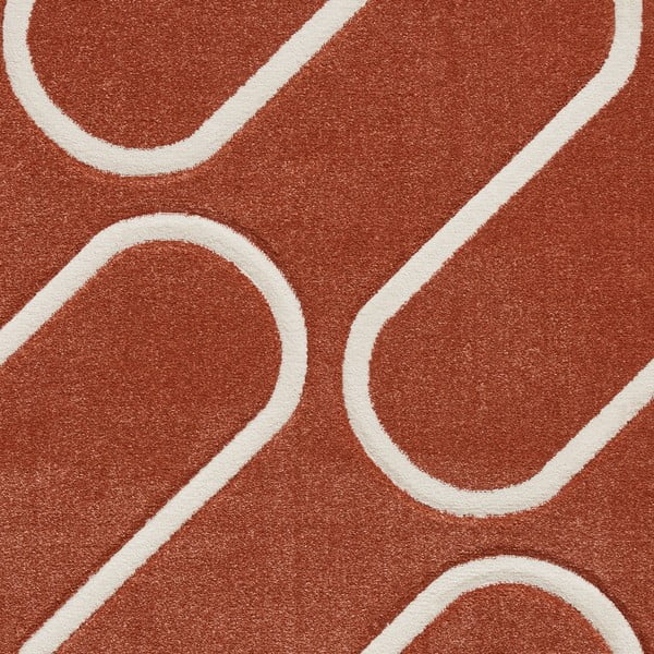 Téglavörös szőnyeg 120x170 cm Linear Curve – Catherine Lansfield-image-4