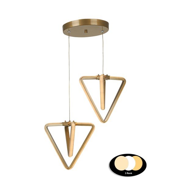 Bronzszínű fém LED függőlámpa ø 20 cm Baris – Squid Lighting-image-2