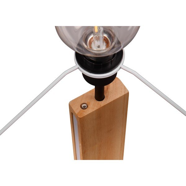 Fekete-natúr színű állólámpa textil búrával (magasság 150 cm) Rahul – Trio-image-1