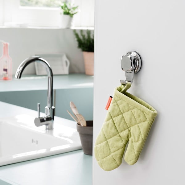 Ezüstszínű öntapadós műanyag akasztó szett 4 db-os Bestlock – Compactor-image-1