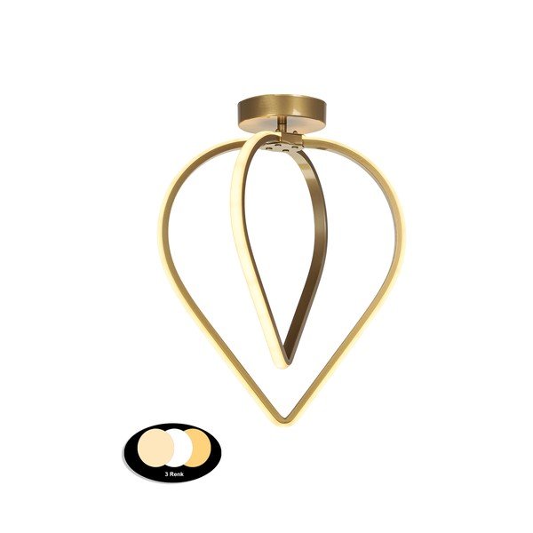 Bronzszínű fém LED mennyezeti lámpa Pars – Squid Lighting-image-2