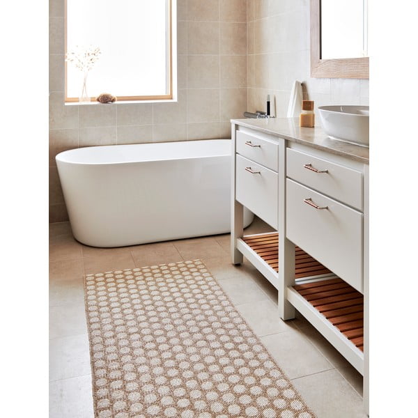 Bézs-krémszínű kültéri-beltéri futószőnyeg 70x250 cm Noa Beige Vanilla – Pappelina-image-1