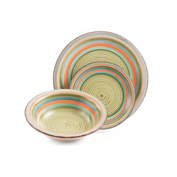 Mykonos Sombrerors 18 db-os színes agyagkerámia étkészlet - Villa d'Este-image-4