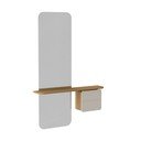 Fehér-natúr színű előszoba bútor tölgyfa dekorral One More Look – UMAGE