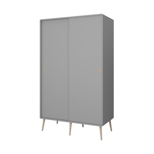 Szürke ruhásszekrény tolóajtóval 113x189,9 cm Softline - Tvilum-image-1