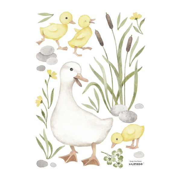 Matrica lap 30x42 cm Baby Ducks Mom – Lilipinso