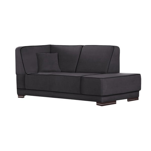 Cara antracitszürke jobb oldali kanapé, fekete elemekkel - L'Officiel Interiors
