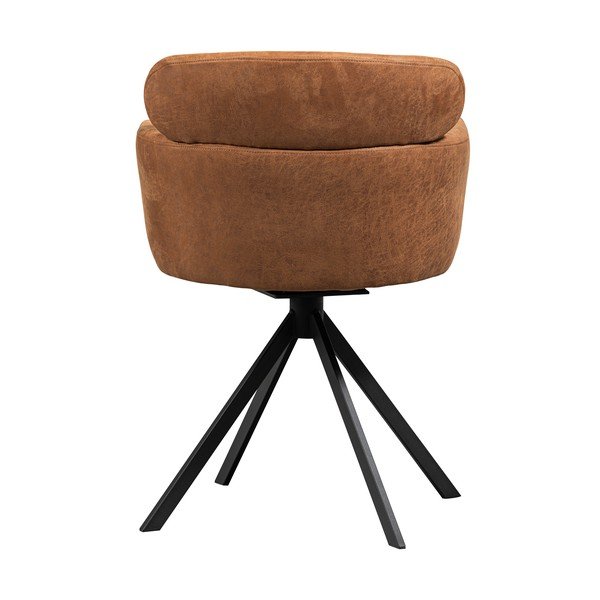 Konyakbarna kárpitozott karfás étkezőfotel Fenne – WOOOD-image-2