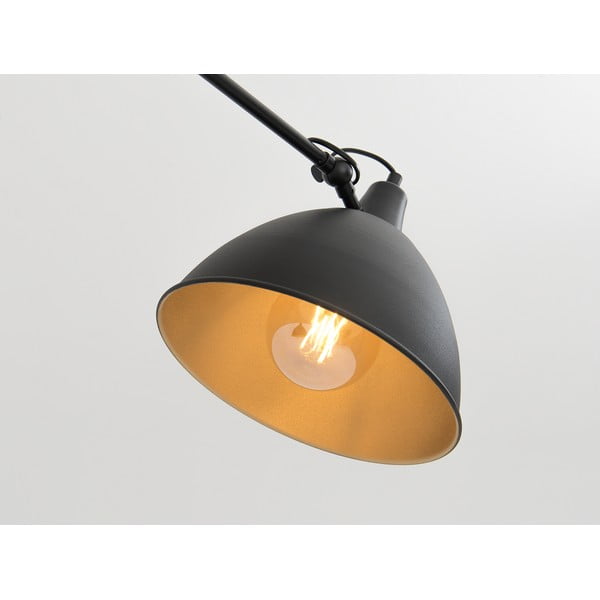 Fekete-aranyszínű függőlámpa fém búrával 104x104 cm Coben - CustomForm-image-3