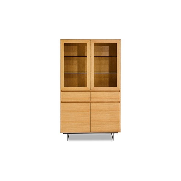 Tokyo barna tálalószekrény tölgyfa dekorral - Furnhouse-image-2