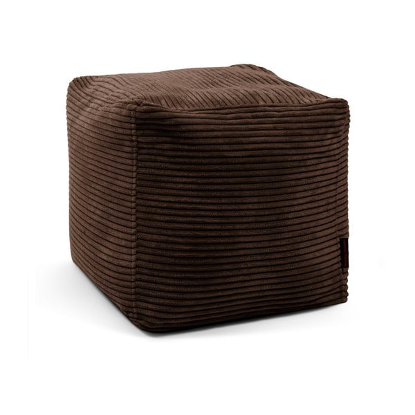 Sötétbarna kordbársony babzsákfotel Up! MooG – SLOWDOWN