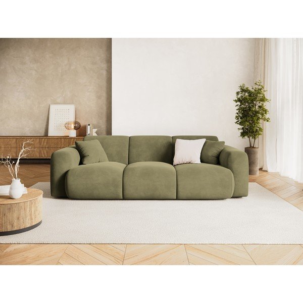 Khaki bársony kanapé 235 cm Molino – Micadoni -image-1