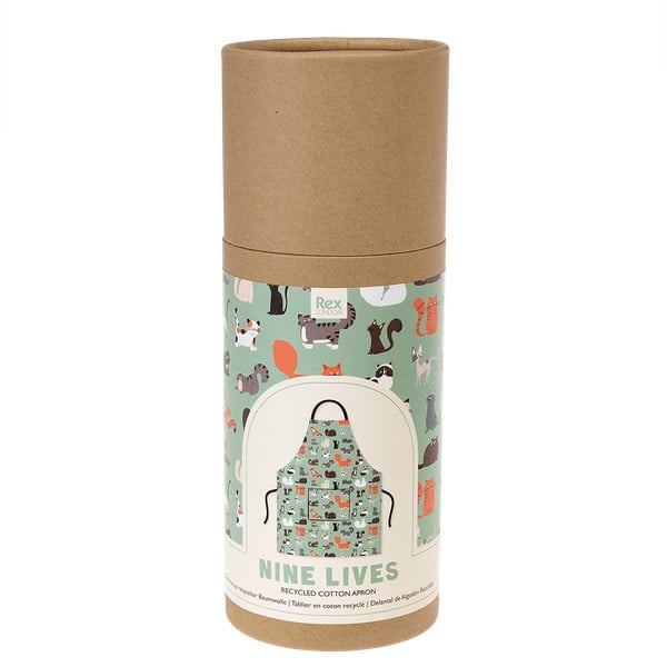 Nine Lives kötény újrahasznosított pamutból - Rex London-image-3