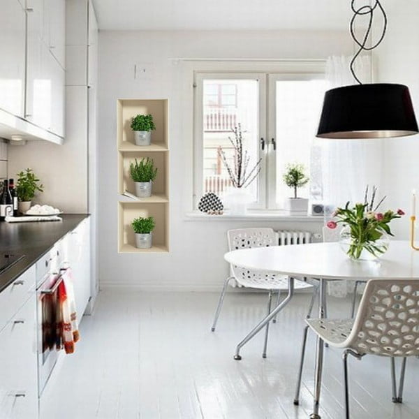 Herbs in Pot 3 db-os 3D hatású falmatrica szett - Ambiance-image-1