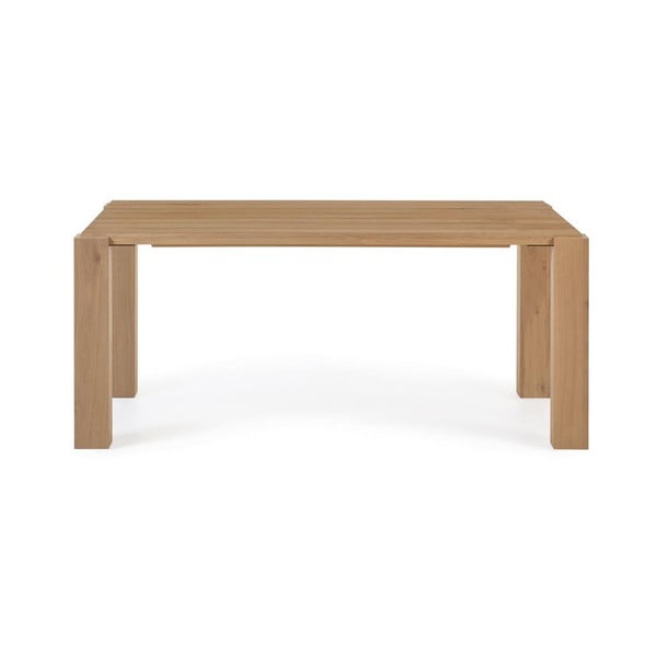 Étkezőasztal tölgyfa dekorral 90x160 cm Deyanira – Kave Home-image-3