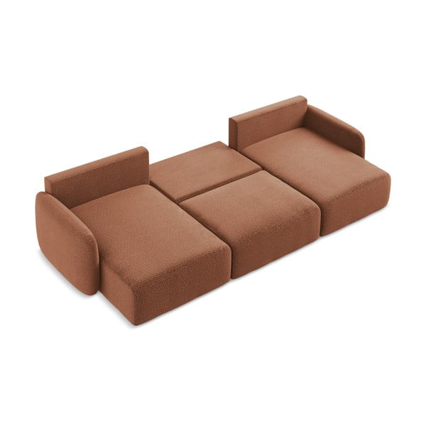 Téglavörös kinyitható-tárolóhelyes sarokkanapé Kalena – Makamii-image-4