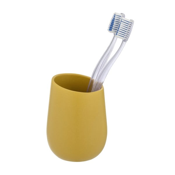 Sárga kerámia fogkefetartó pohár Badi – Wenko-image-3