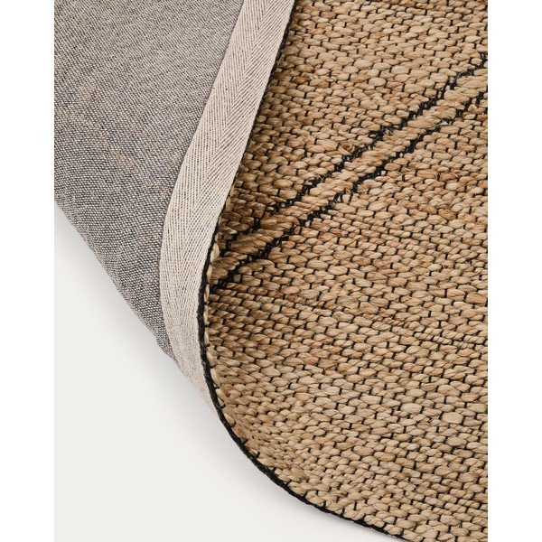 Natúr színű kézi szövésű juta szőnyeg 160x230 cm Vallalta – Kave Home-image-3