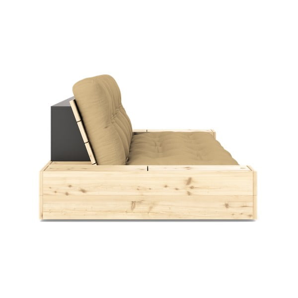 Mustársárga kinyitható kanapé 244 cm Base – Karup Design-image-3