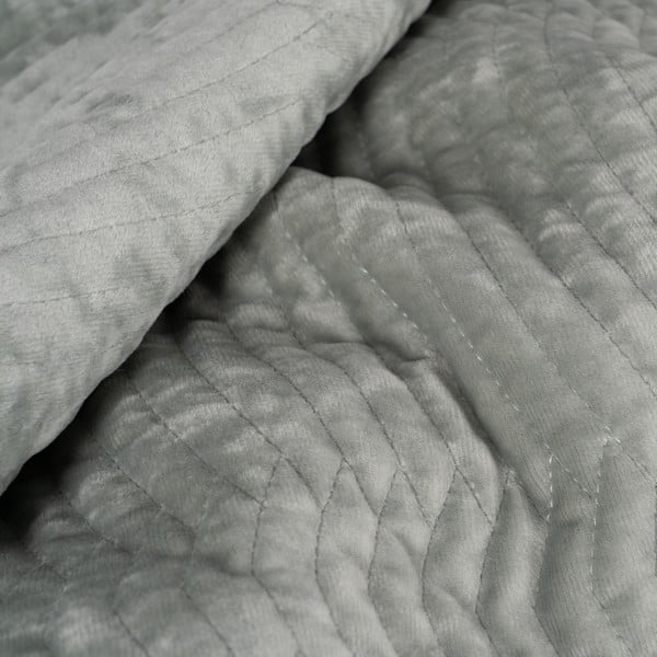 Szürkészöld bársony steppelt ágytakaró 180x260 cm – Ixia-image-2