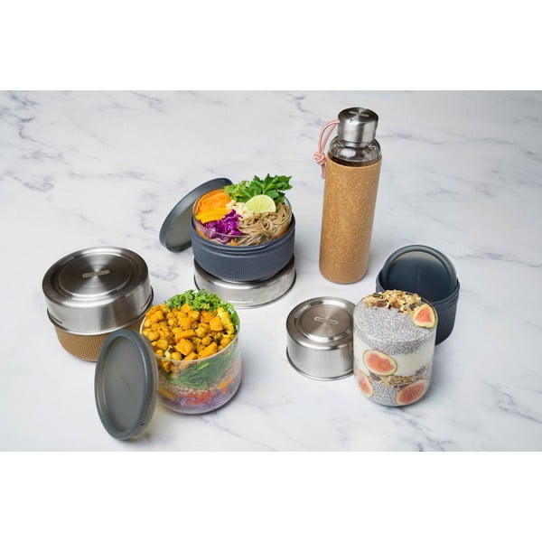 G-Bottle üveg vizespalack narancssárga szilikon tartóval, 600 ml - Black + Blum-image-3