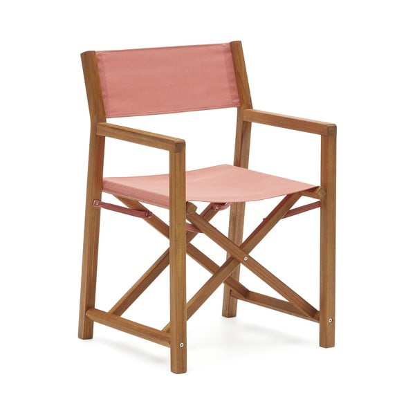 Világospiros-natúr színű tömörfa kerti szék szett 2 db-os Thianna – Kave Home