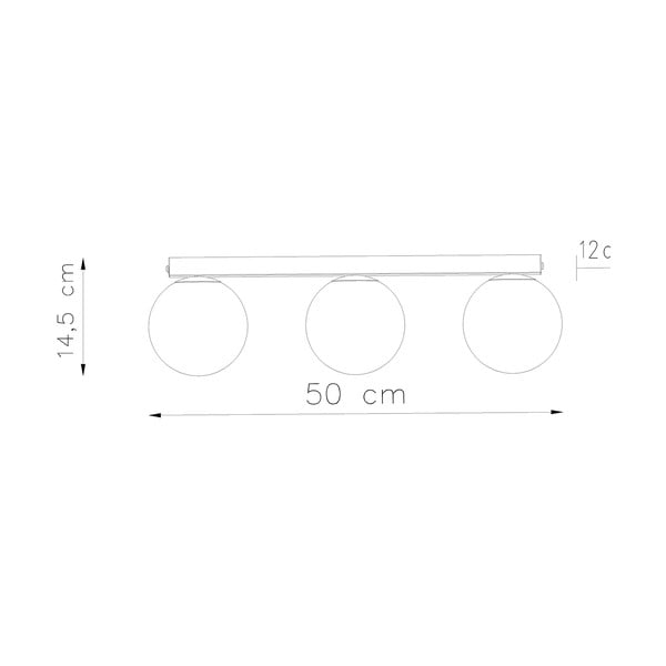 Fehér mennyezeti lámpa üveg búrával ø 12 cm Umerta – Sollux-image-4