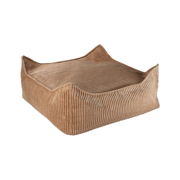 Barna kordbársony gyerek babzsákfotel Square – Wigiwama