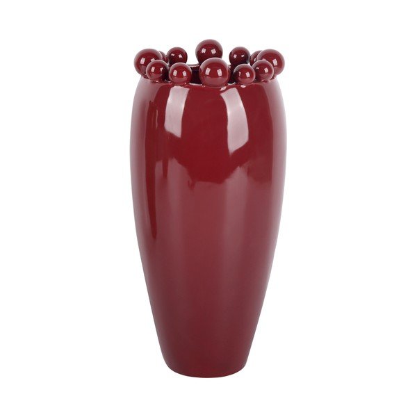 Borvörös kerámia váza (magasság 30 cm) Cadiz Dotty – PT LIVING