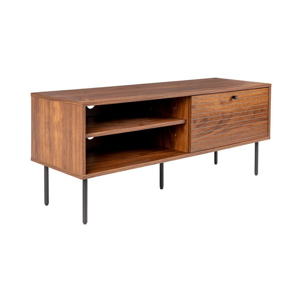 Barna TV-állvány diófa dekorral 120x50x40 cm Stripes – White Label-image-2