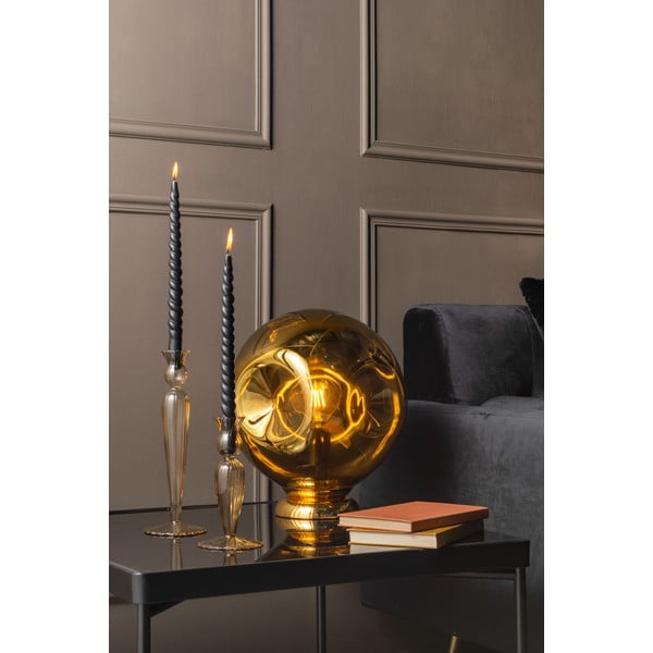 Swirl világosbarna üveg gyertyatartó, magasság 26,5 cm - PT LIVING-image-1