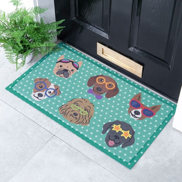 Lábtörlő 40x70 cm Dogs on Polka Dots – Artsy Doormats-image-1