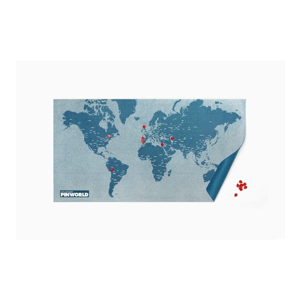 Pin World kék falitérkép, 126 x 68 cm - Palomar-image-1