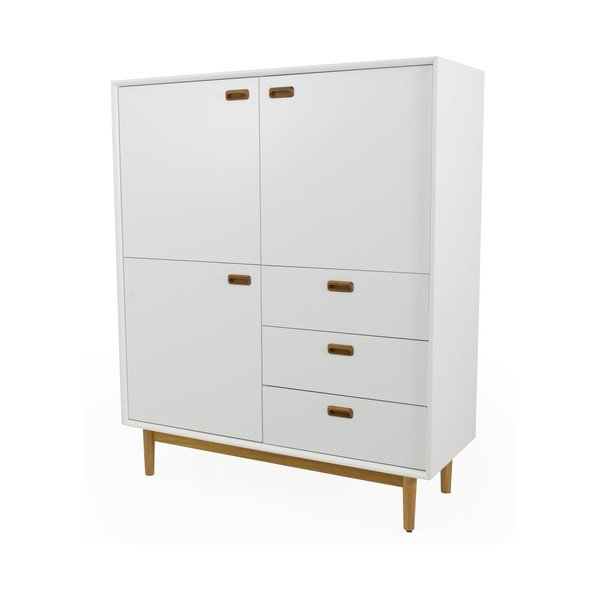 Fehér magas komód 114x137 cm Svea – Tenzo-image-2
