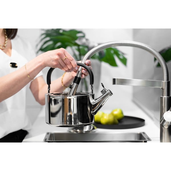 Diamante fényes rozsdamentes vízforraló kanna, 1,5 l - Vialli Design-image-3