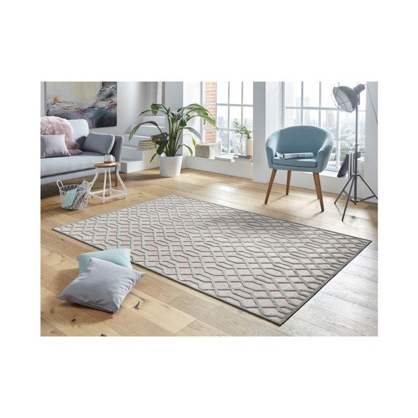 Shine Karro szürke szőnyeg, 80 x 125 cm - Mint Rugs-image-1