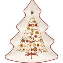Tree piros-fehér porcelán karácsonyfa alakú szervírozó tál - Villeroy & Boch