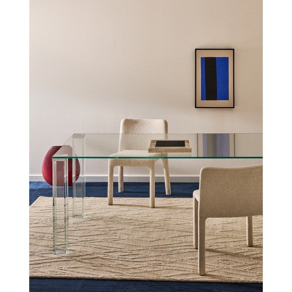 Üveg étkezőasztal 100x200 cm Adularia – Kave Home-image-1